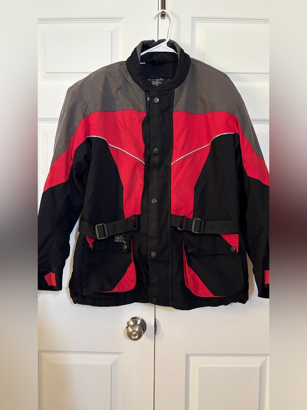 Tour Master Tech Men’s L Armored Motorcycle Jacket Black Red Touring